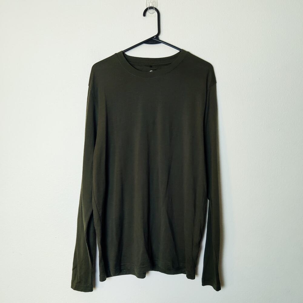 Macpac 100% Merino Wool Long Sleeve Crewneck Base Layer T Shirt Large Outdoor